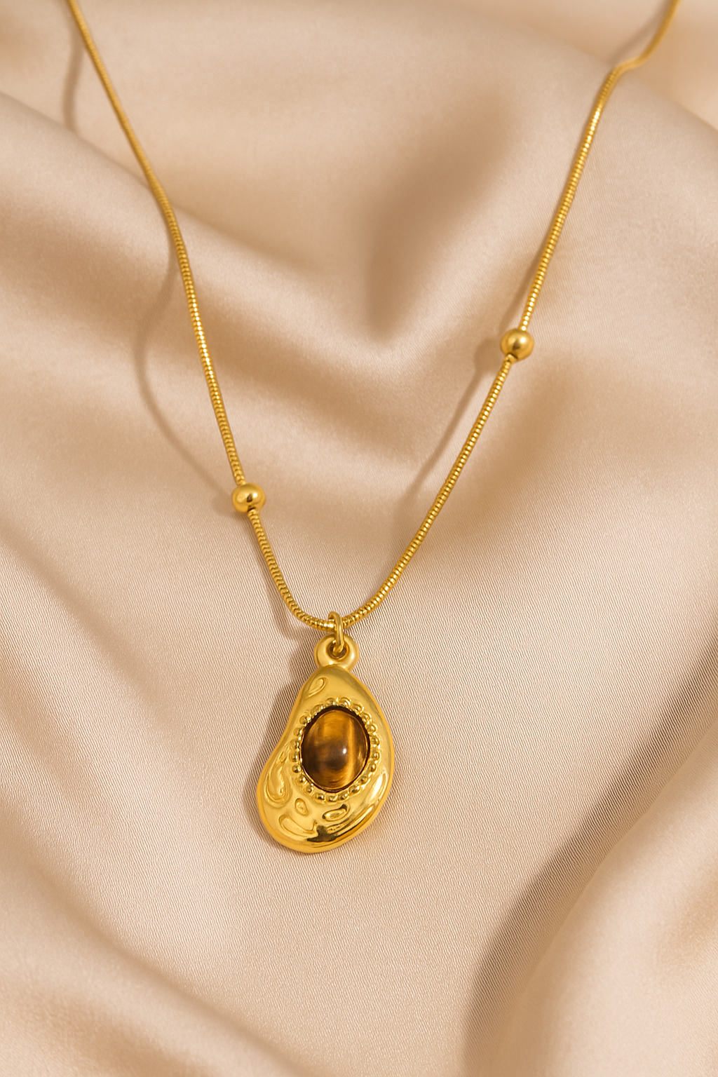 Tiger’s Eye Drop Necklace