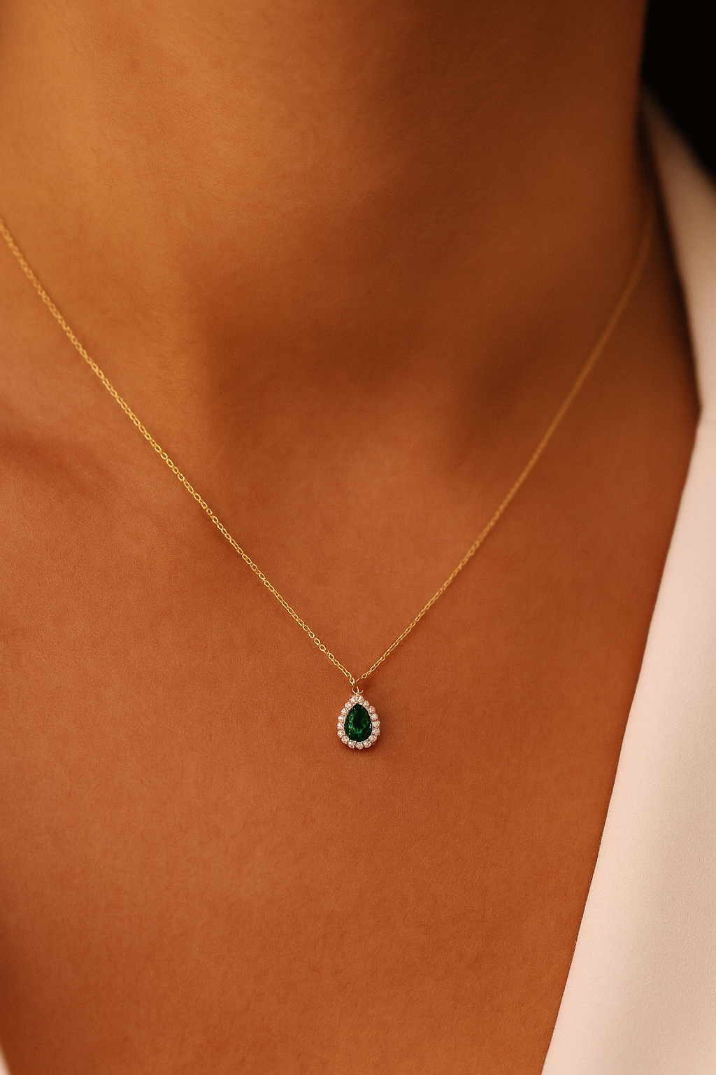 Emerald Drop Necklace