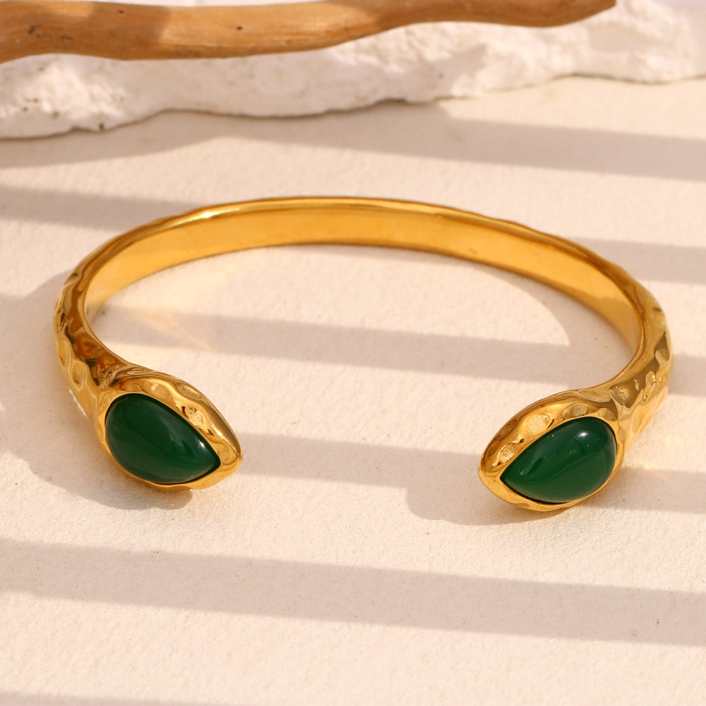 Green Snake Cuff Bracelet