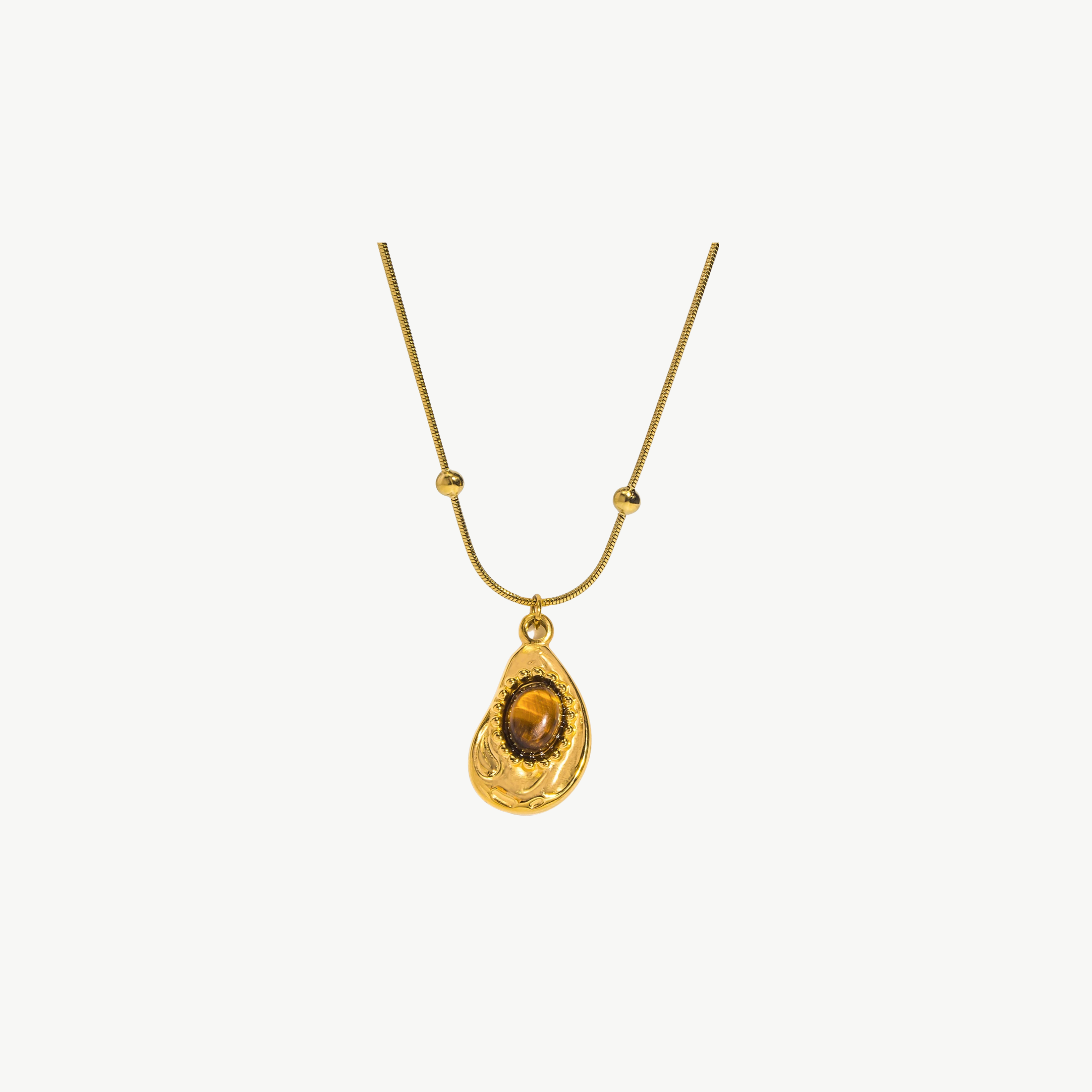 Tiger’s Eye Drop Necklace