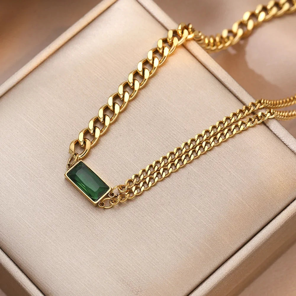 Emerald Twist choker