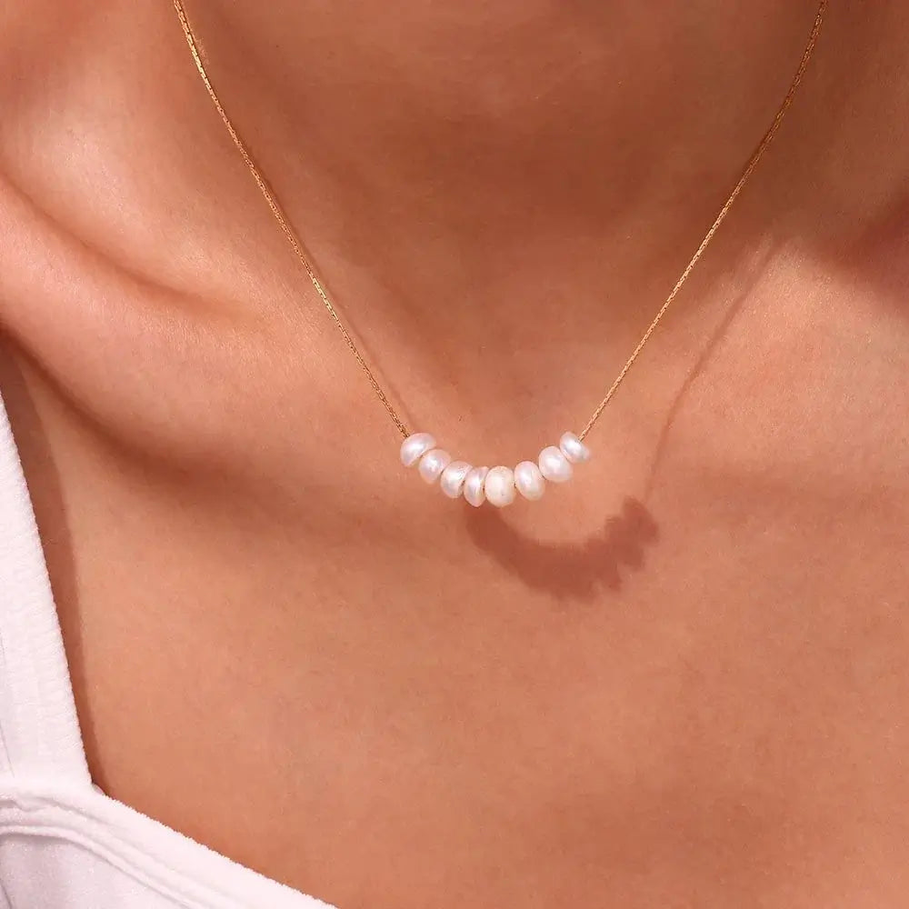 Pearl stacked necklace