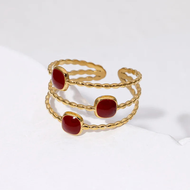 Red Enamel ring