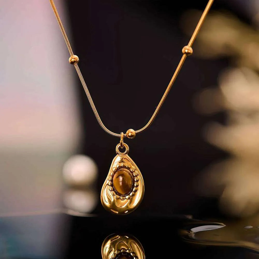Tiger’s Eye Drop Necklace